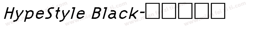 HypeStyle Black字体转换